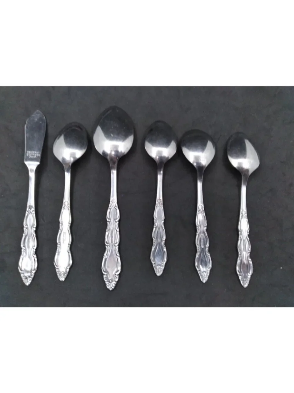 Vtg. 11 National Stainless Japan flatware bundle Marquee pattern MCM cottagecore